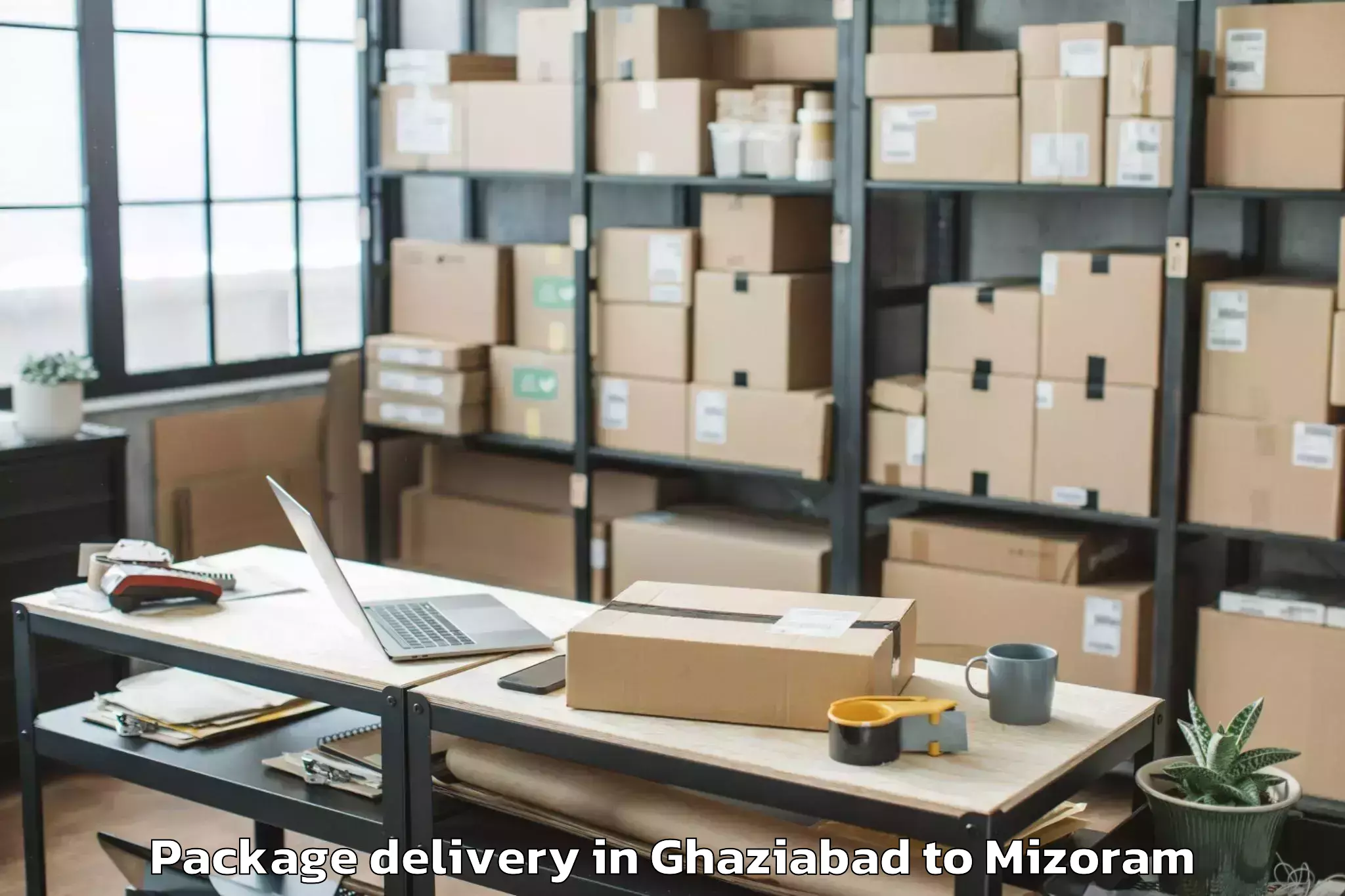 Professional Ghaziabad to Darlawn Package Delivery